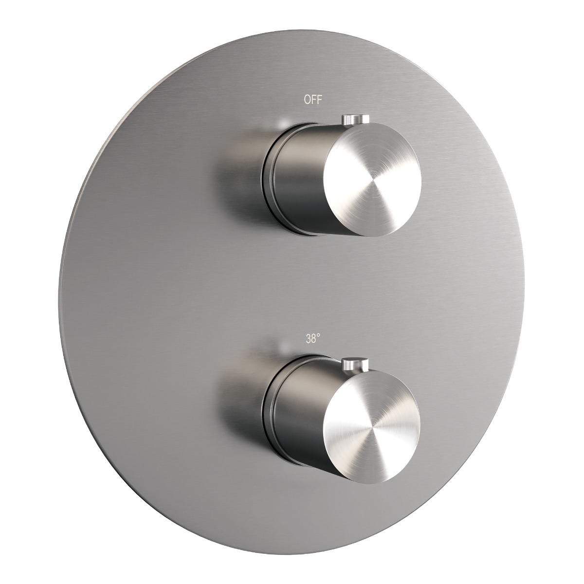 Brauer Brushed Edition thermostatische inbouw regendouche met 3 standen handdouche, plafondarm en hoofddouche 30cm set 84 RVS geborsteld PVD