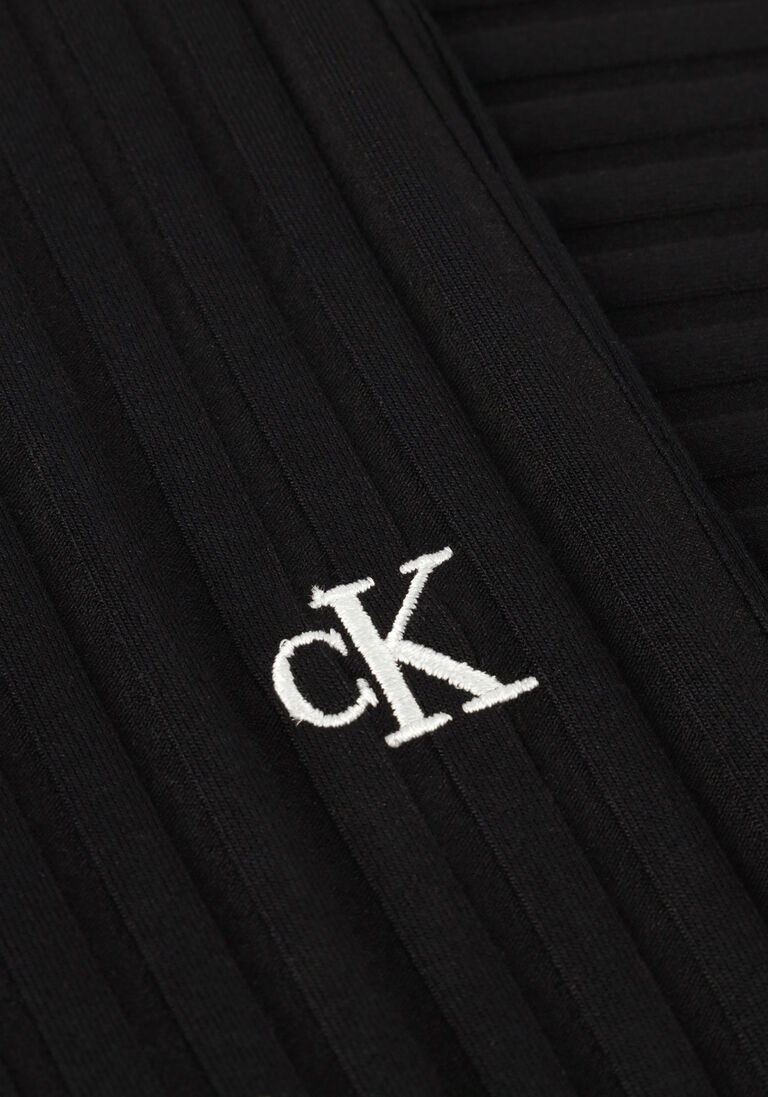 CALVIN KLEIN zwarte calvin klein flared broek elongated rib pants