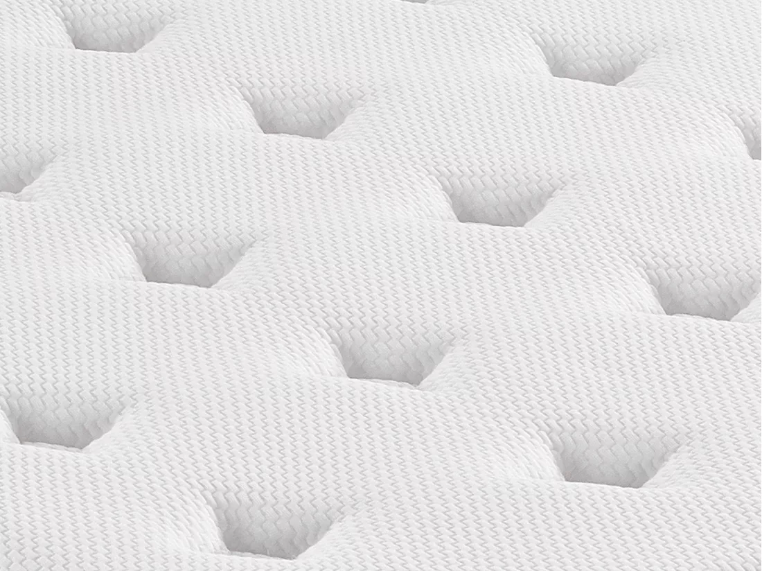 Matelas 140 x 190 cm hybride anti-feu ressorts ensachés 5 zones, mémoire de forme et surmatelas intégré ép.28cm - OROS de YSMÉE HÔTEL