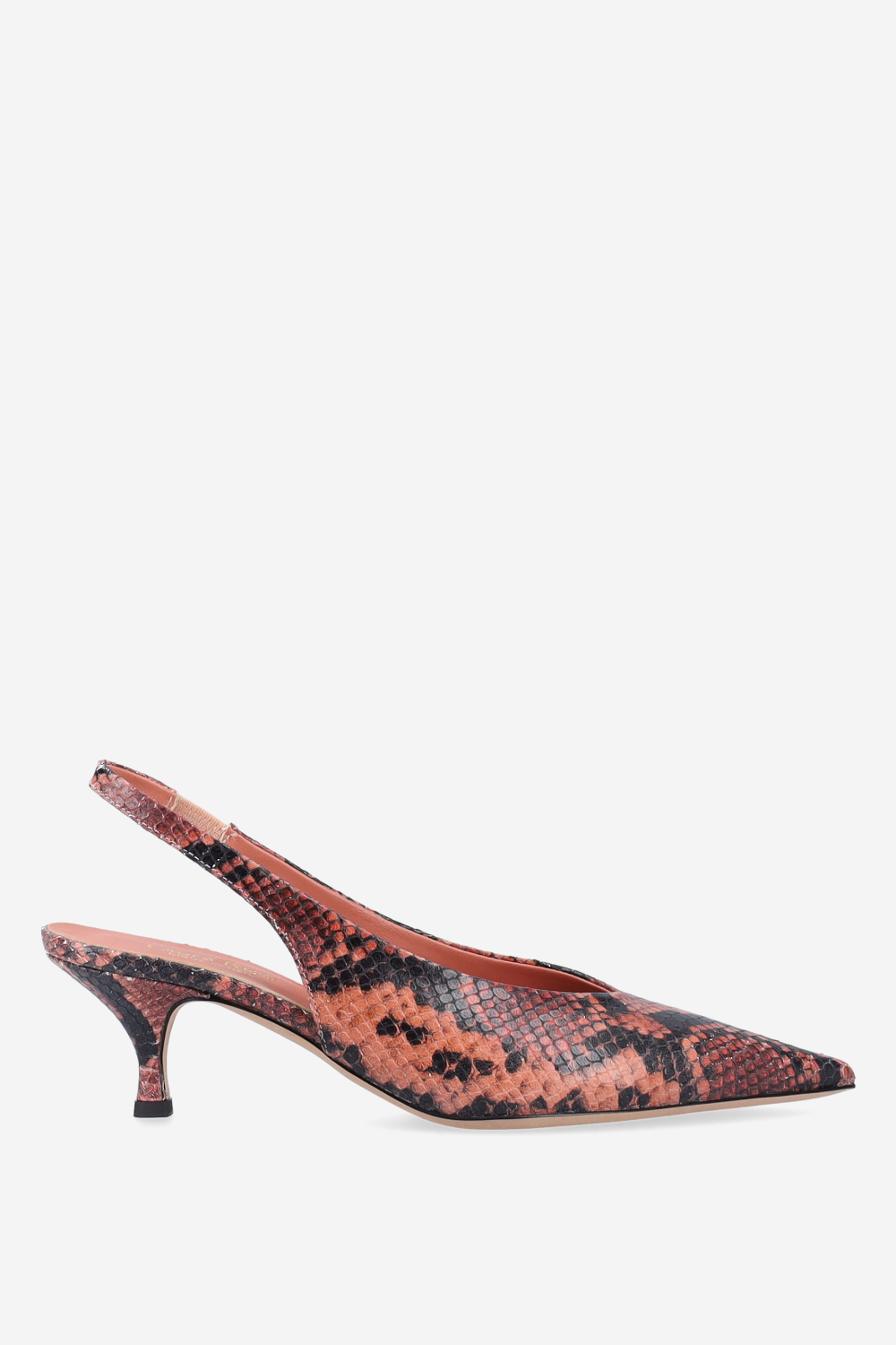 Pointed-toe leather slingbacks