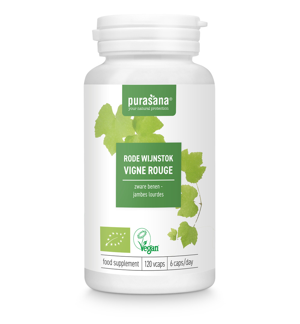 Purasana Rode Wijnstok/Vigne Rouge Vegan Bio (120 vega capsules)