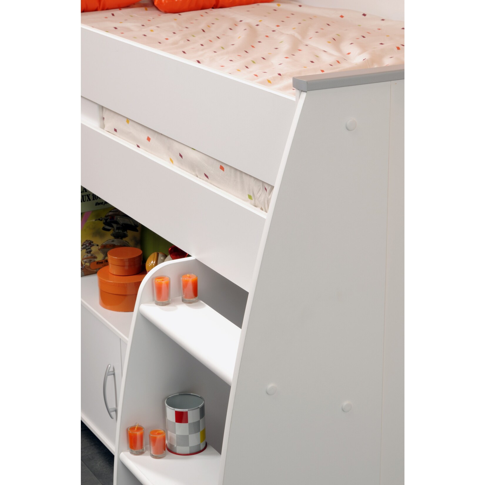 Parisot Multifunktionshochbett mit Schreibtisch 