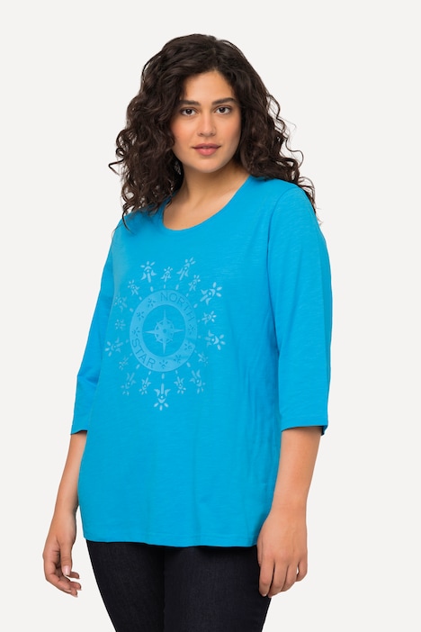 Shirt, grafisches Motiv, Classic, Rundhals, 3/4-Arm