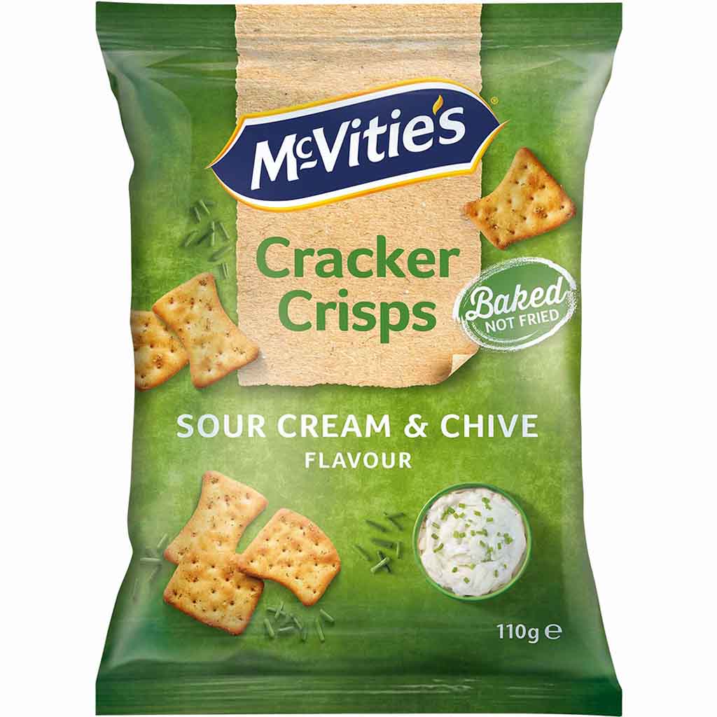 Mc Vities Cracker Crisps Sour Cream & Chives 110g MHD:13.2.25