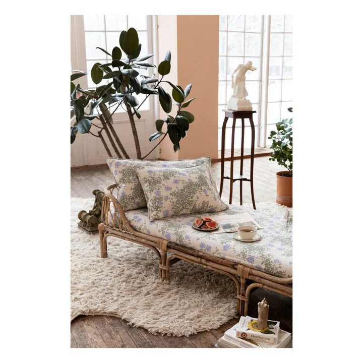 garbo&friends Drap-housse Plumbago en coton bio | Bleu