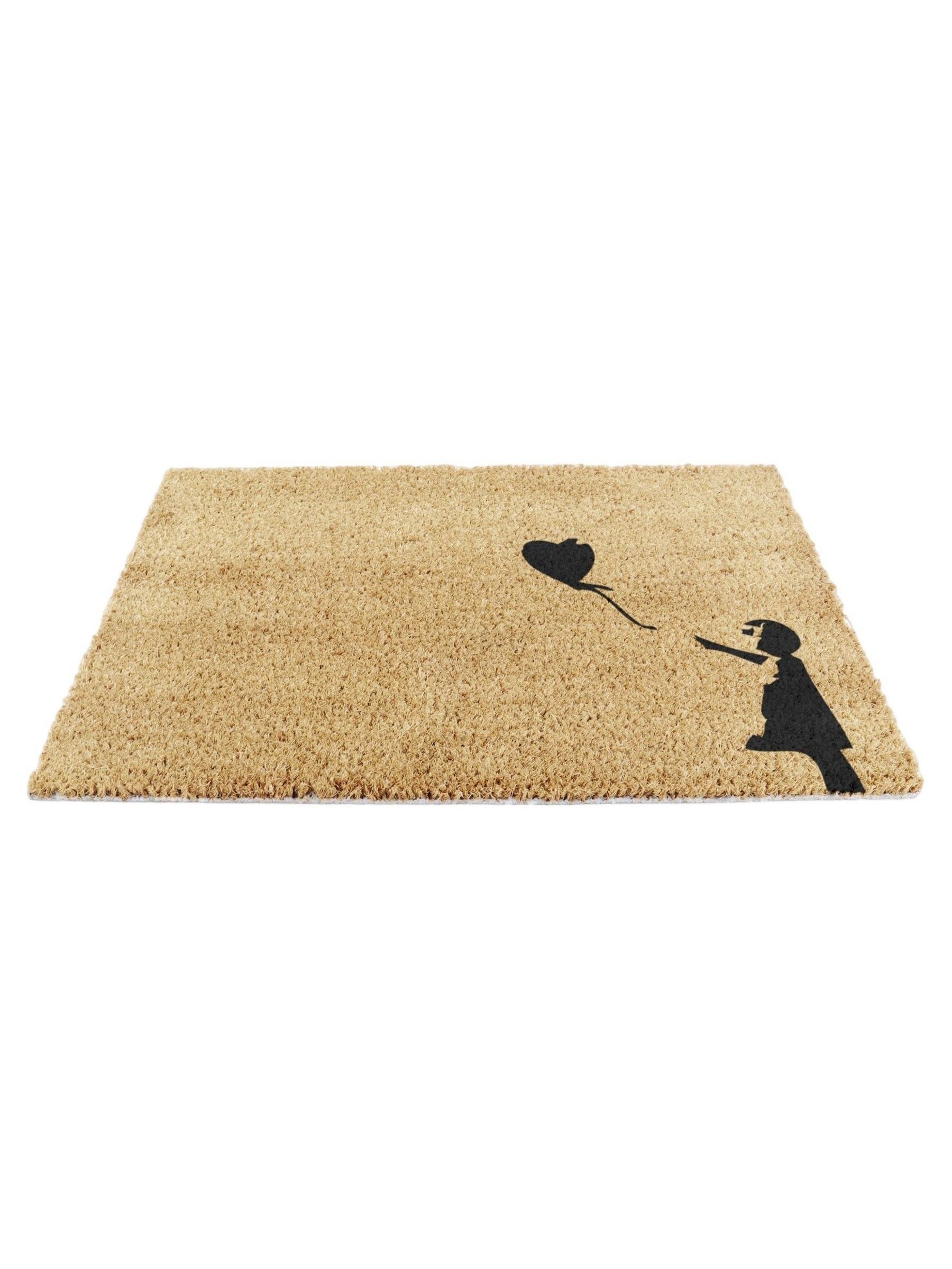Artsy Mats Girl with a Balloon Graffiti Doormat