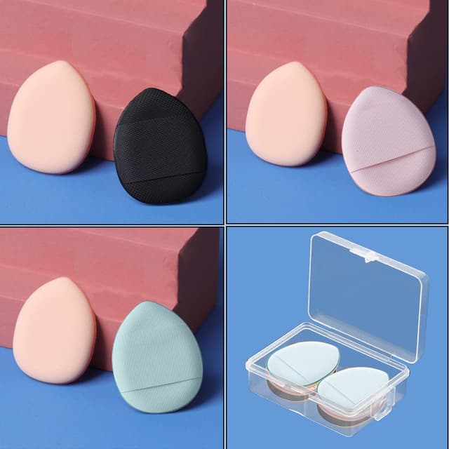 Finger Puff Makeup Svampe 5-Pak Sort