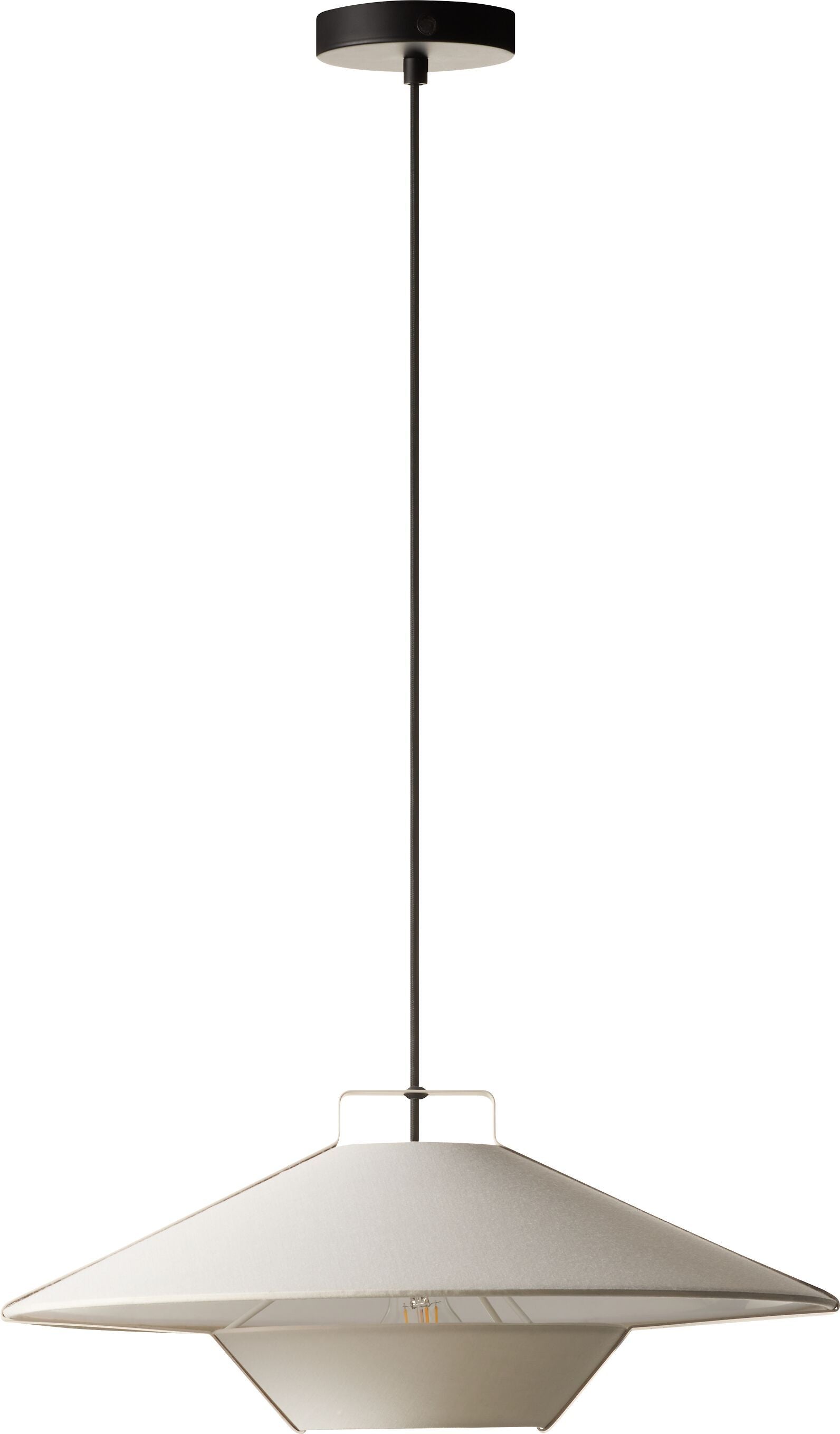ZURI Hängeleuchte beige - Beige / H: 19.3 cm x D: 49.0 cm
