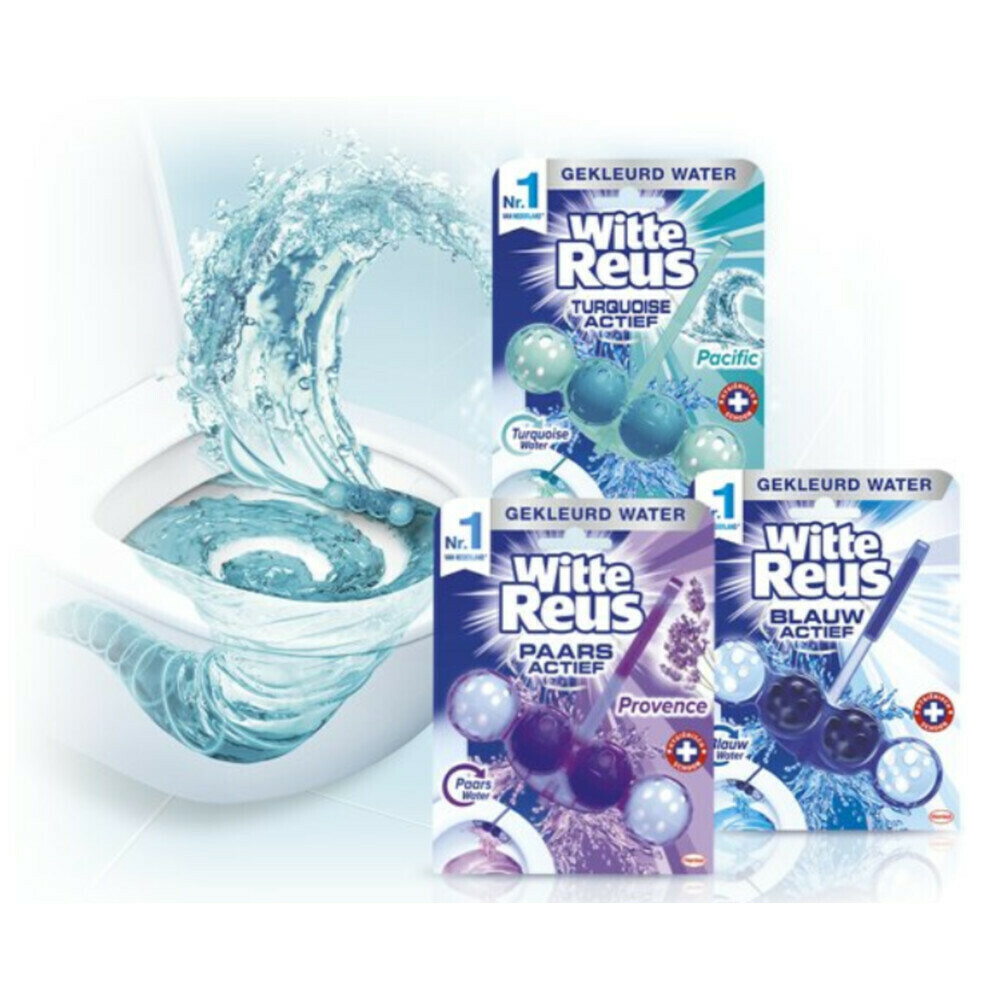 Witte Reus Toiletblok Blauw Actief Hygiëne2 stuks