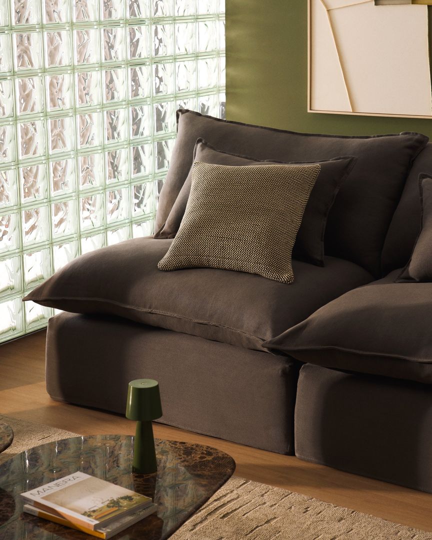 Kave Home   Anarela 2-Zitsbank + Hocker