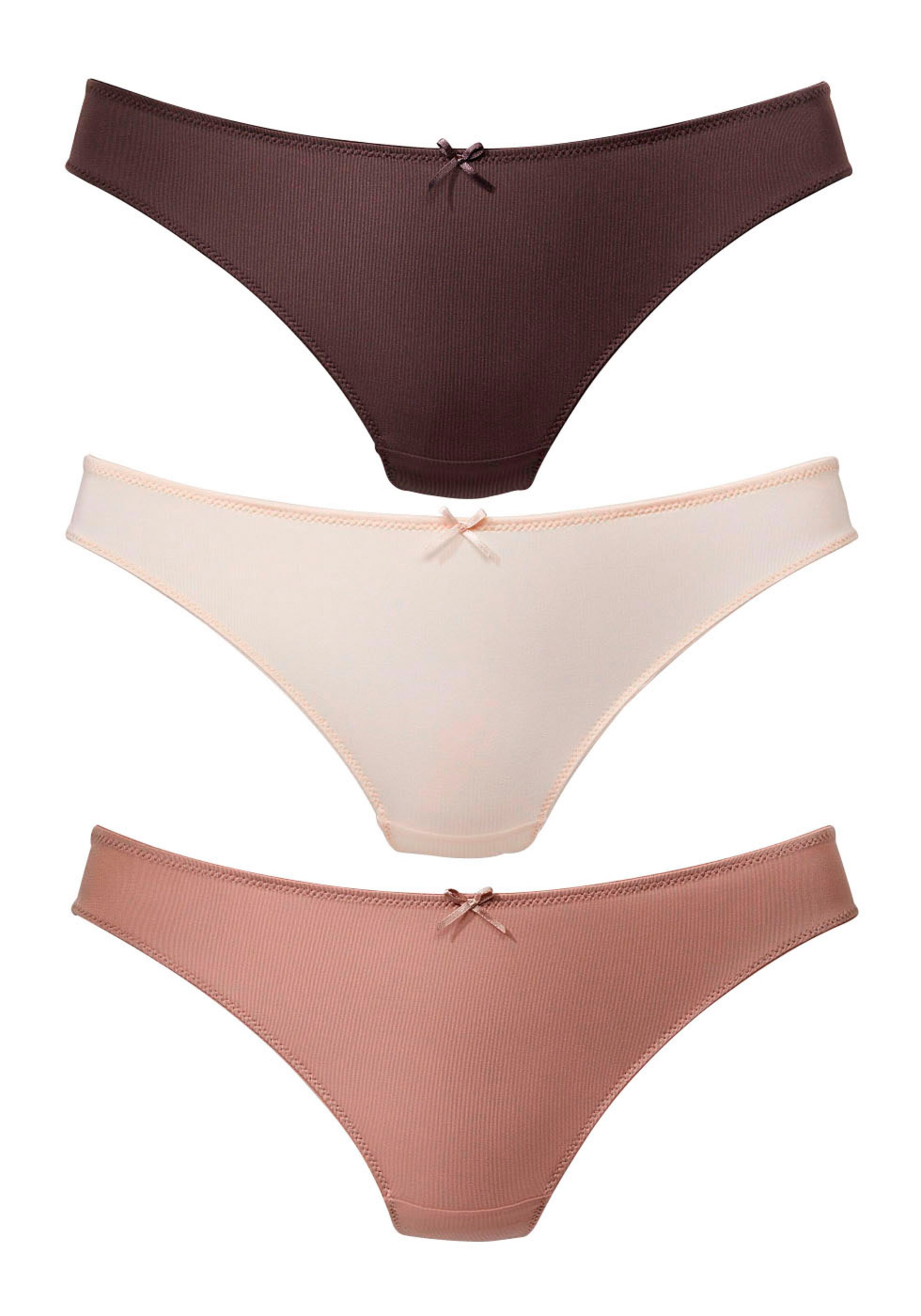 petite fleur String in braun+toffee+puder