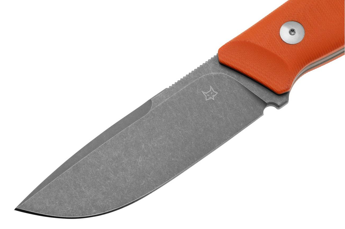 Fox Knives Rifle Windage FX-661 OR, Orange G10 vaststaand mes, Raven Knives design
