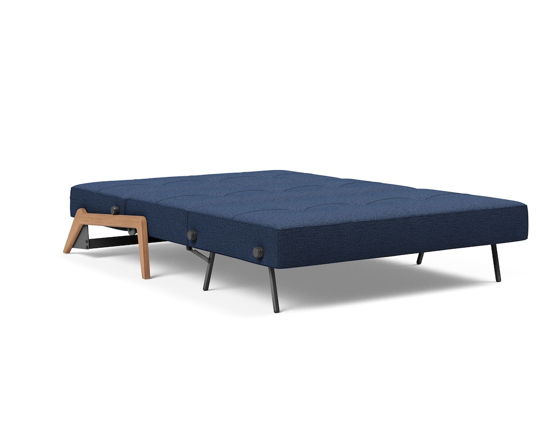 INNOVATION LIVING Schlafsofa KAROI Eiche natur /Mixed dance blue