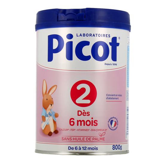 Lait Picot 2 2eme âge : bébé 6 mois à 1 an, relais allaitement
