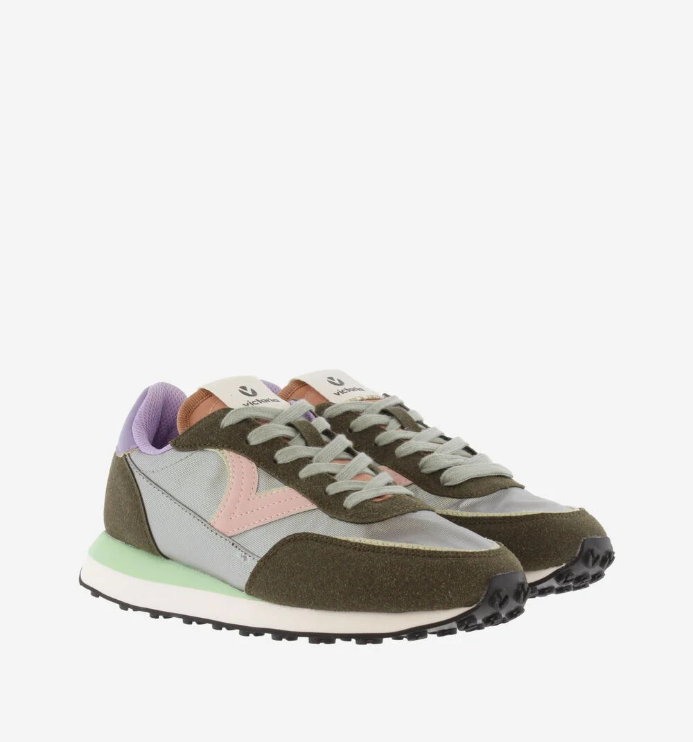 ASTRO NYLON MÉTAL Baskets en nylon métallisé pour femmes KAKI