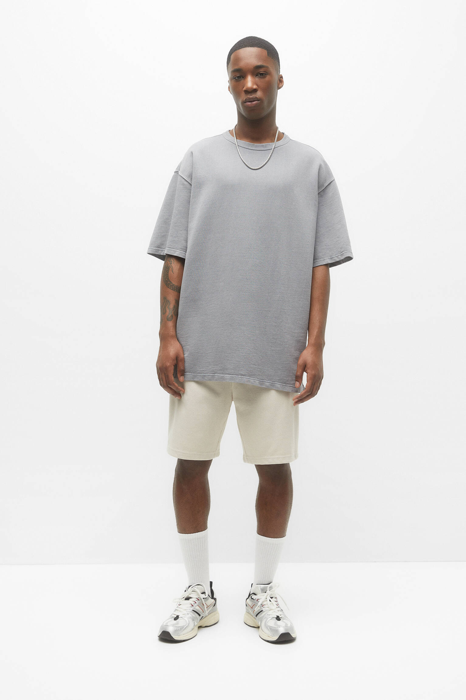 BERMUDA JOGGER CALÇA PIQUÉ - AREIA