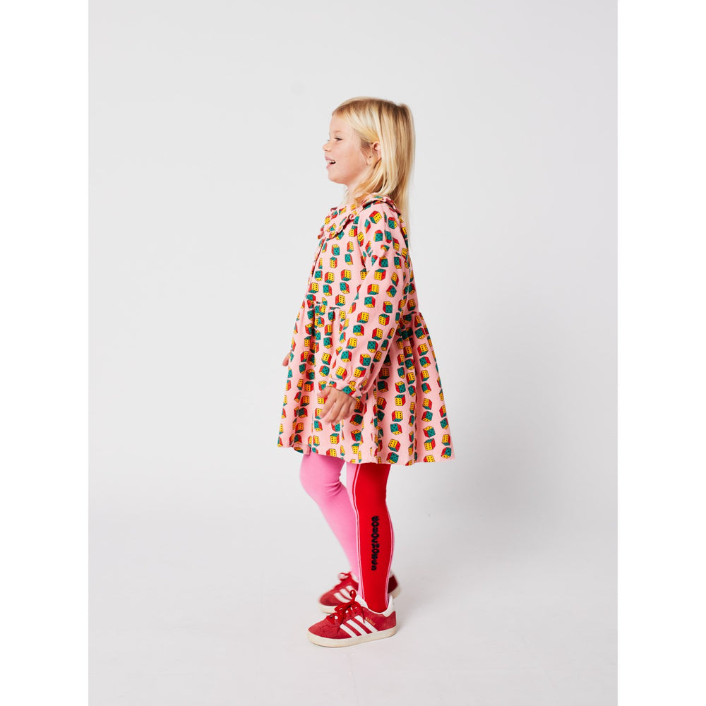 Køb Bobo Choses Pink Dices All Over Micro Corduroy Kjole