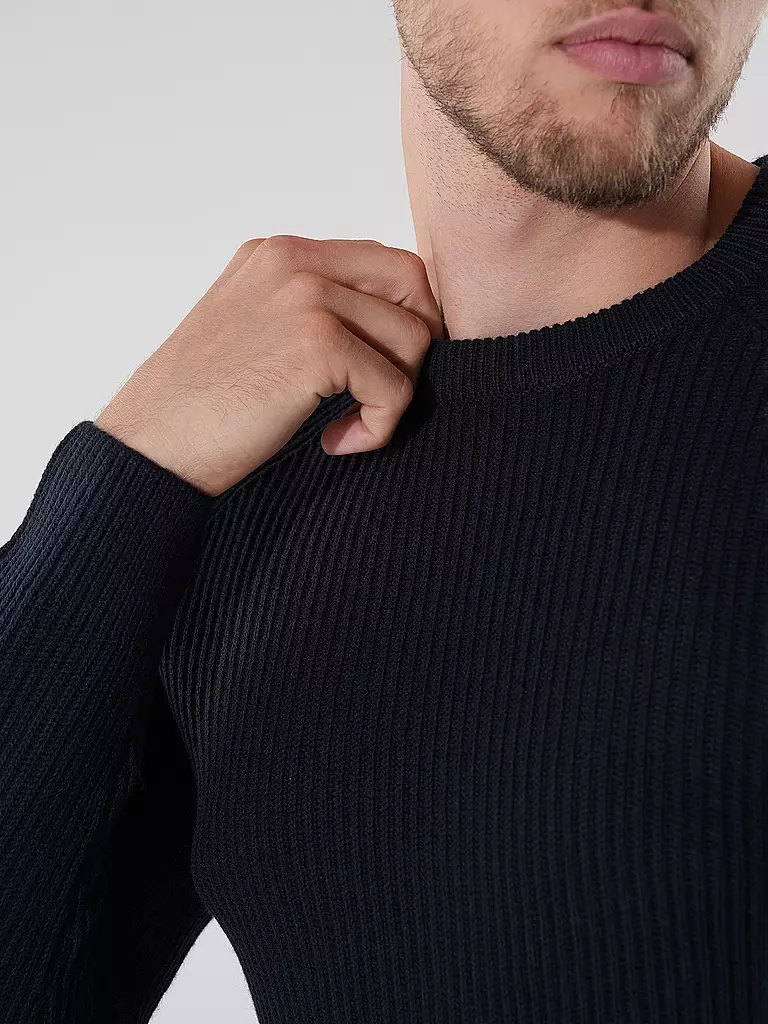 JACK & JONES Pullover JJPANNEL dunkelblau