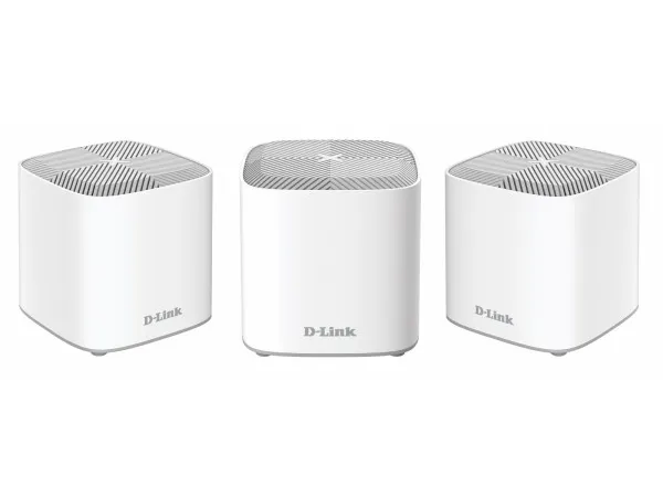 D-Link Covr Whole Home COVR-X1863 - Wi-Fi-system (3 routere) - op til 600 kvm - mesh - GigE - 802.11a/b/g/n/ac/ax - Dual Band