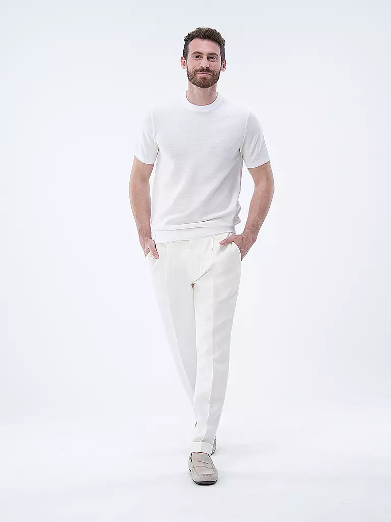 BOSS Strickshirt TANTINO weiss