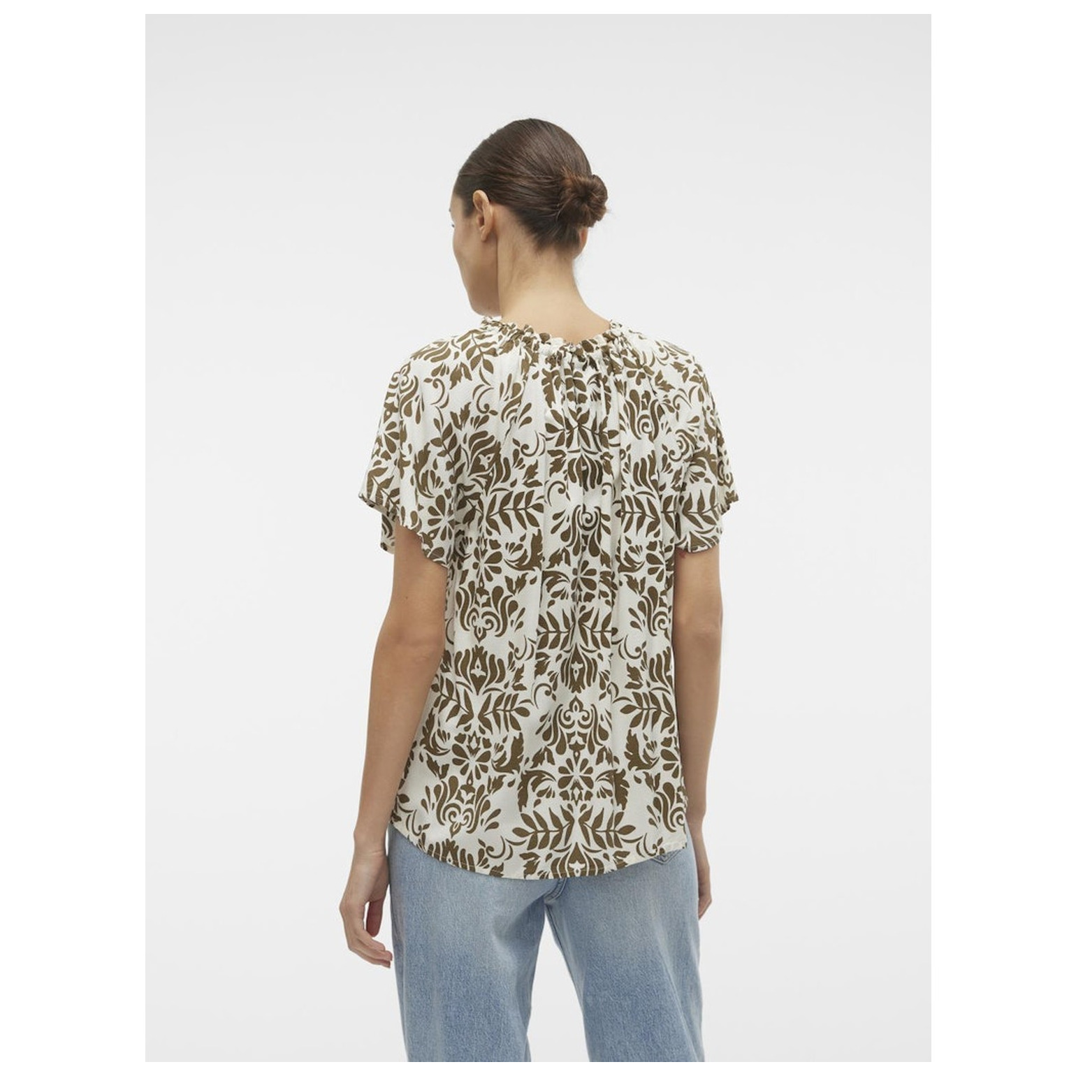 Vero Moda VMIMMA S/S V-NECK TOP WVN BTQ