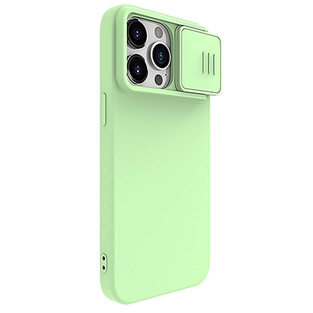 iPhone 15 Pro Max MagSafe Silikon Schutz Hülle Cam-Slider Kameraschutz - Mintgrün