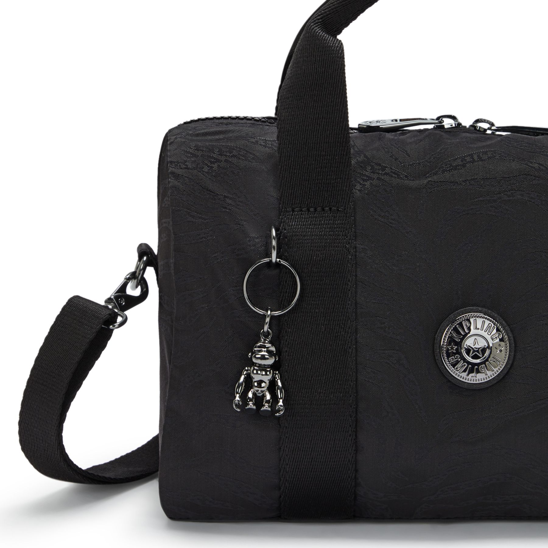 BINA M Sac à main de taille moyenne avec bandoulière ajustable amovible - Undersea Jacquard