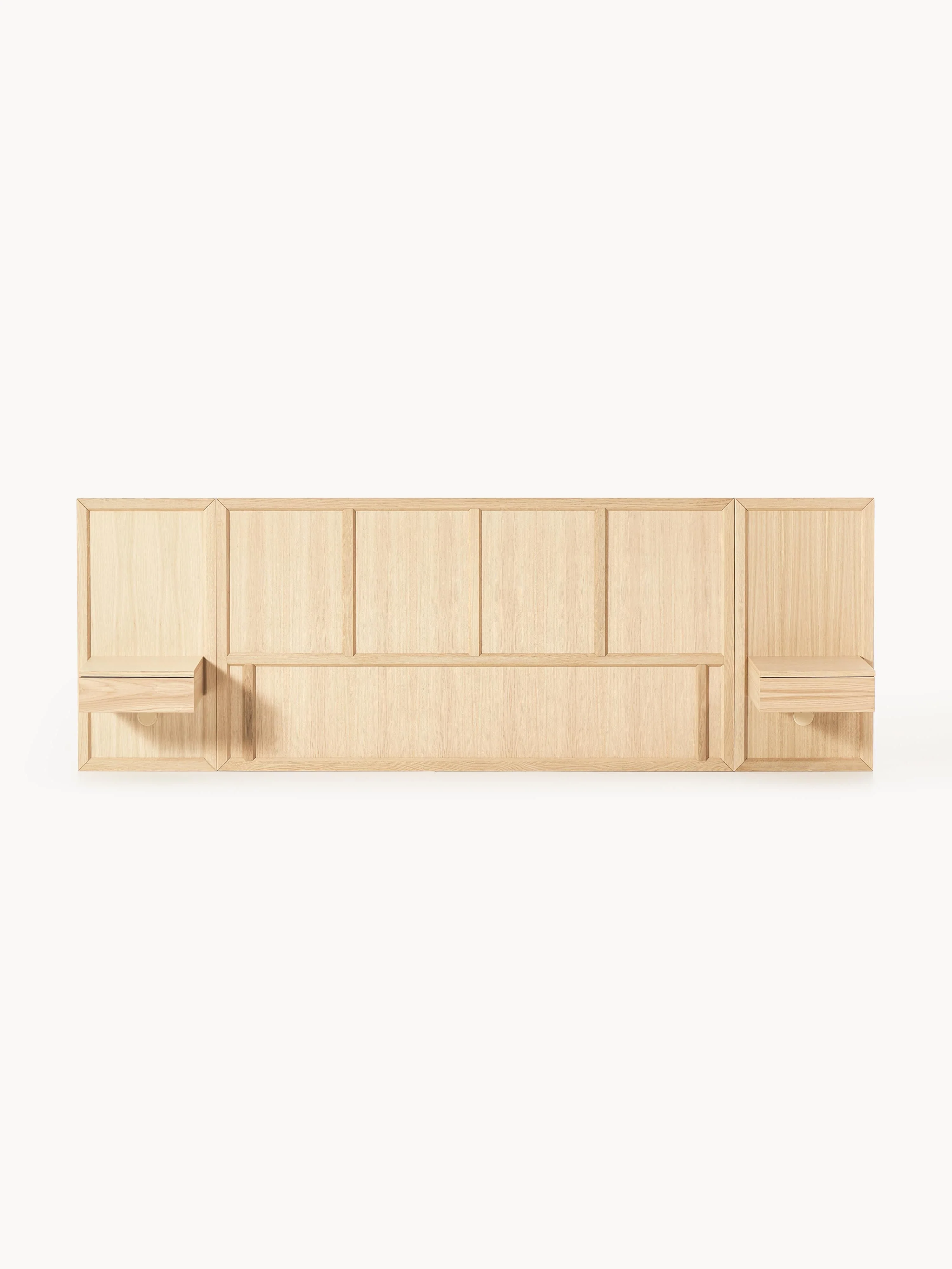 Houten bed Nanto met lades en hoofdeinde