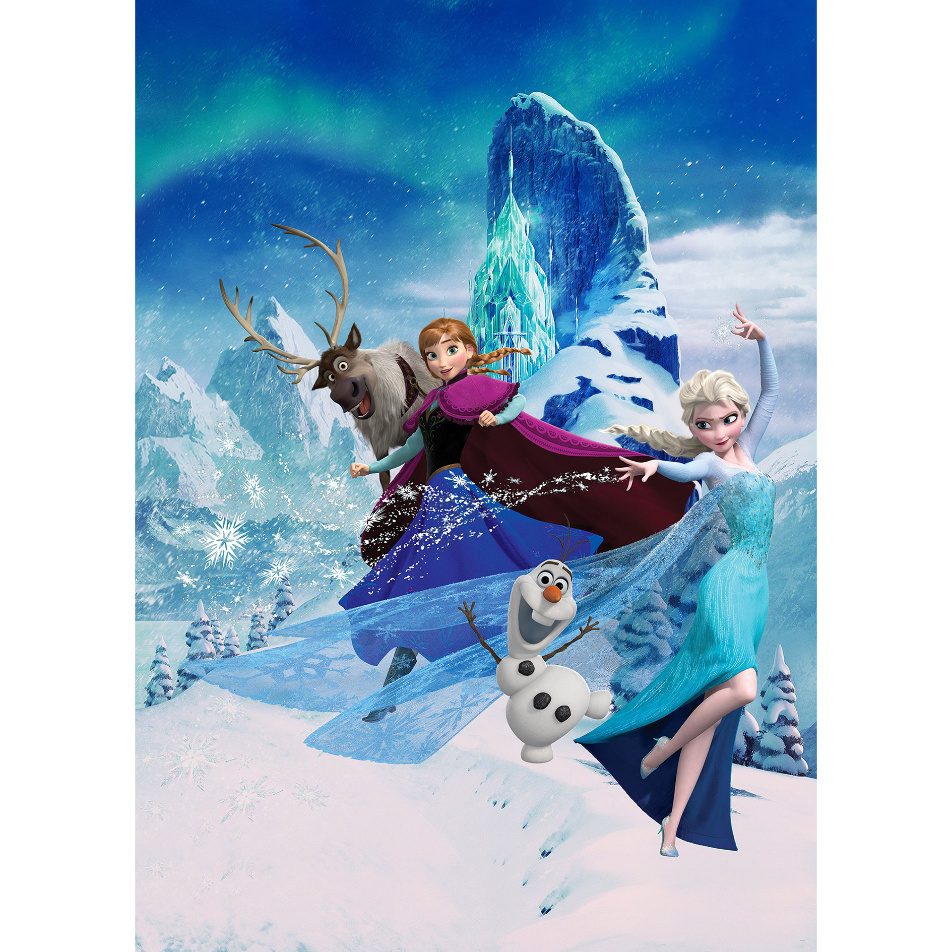 Vlies Fototapete FROZEN ELSAS MAGIC - blau - 200x280 cm