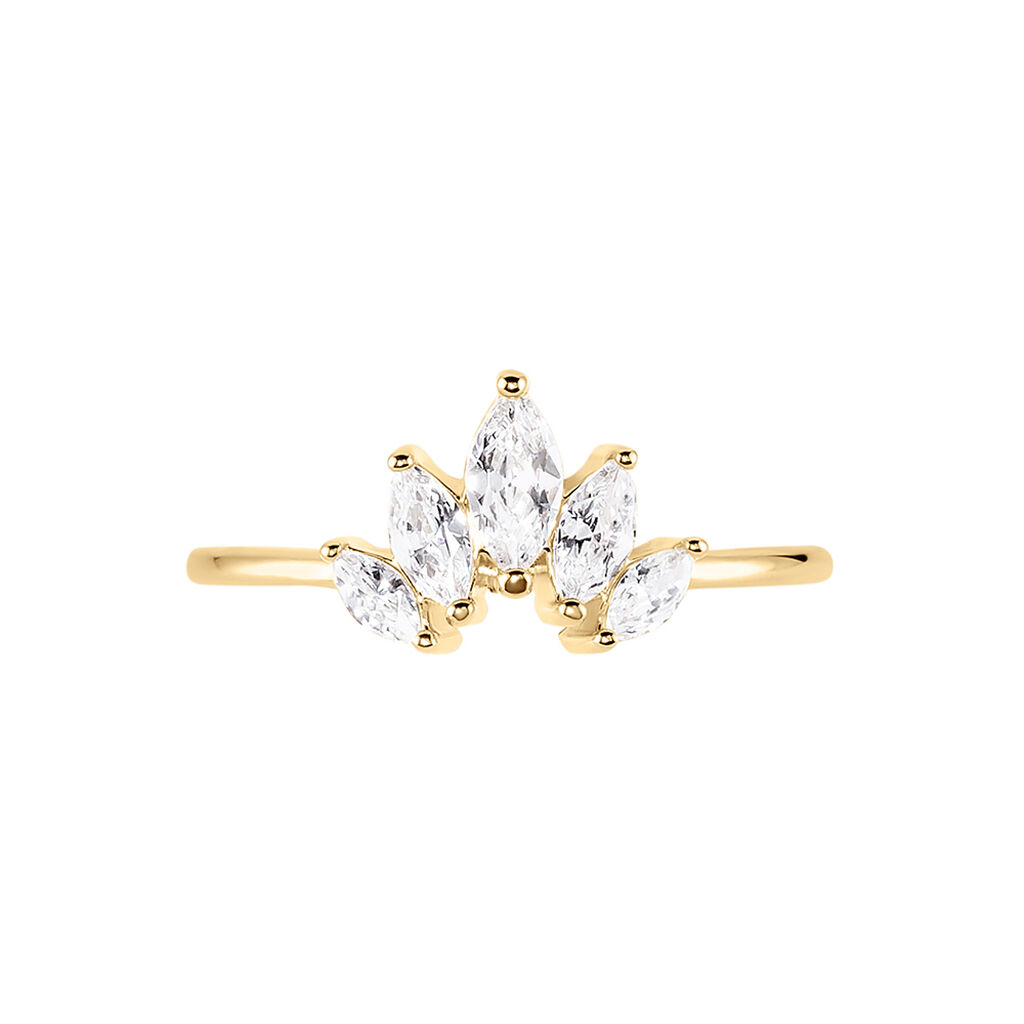 Bague Amazonia Plaqué Or Jaune Oxyde De Zirconium