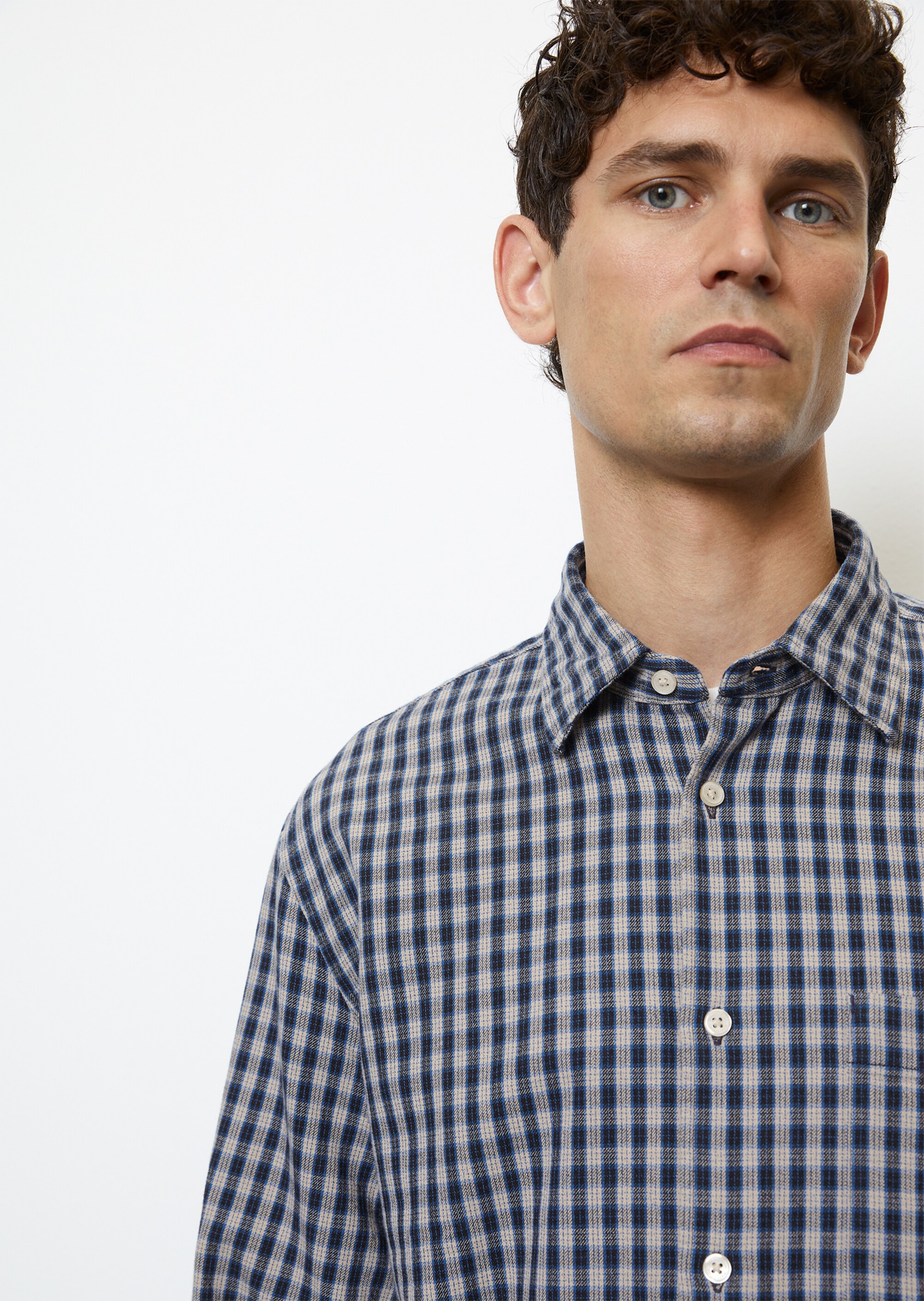 Hemd regular in softem Organic-Cotton-Check