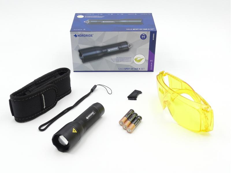 Nordride Taschenlampe Spot UV 365 A Set, IP65 Handlampe, UV Taschenlampe, UV-A