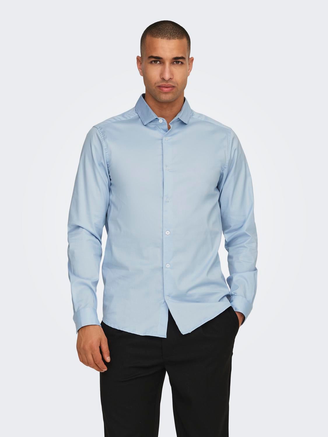 ONSJORDAN Hemd Cashmere Blue
