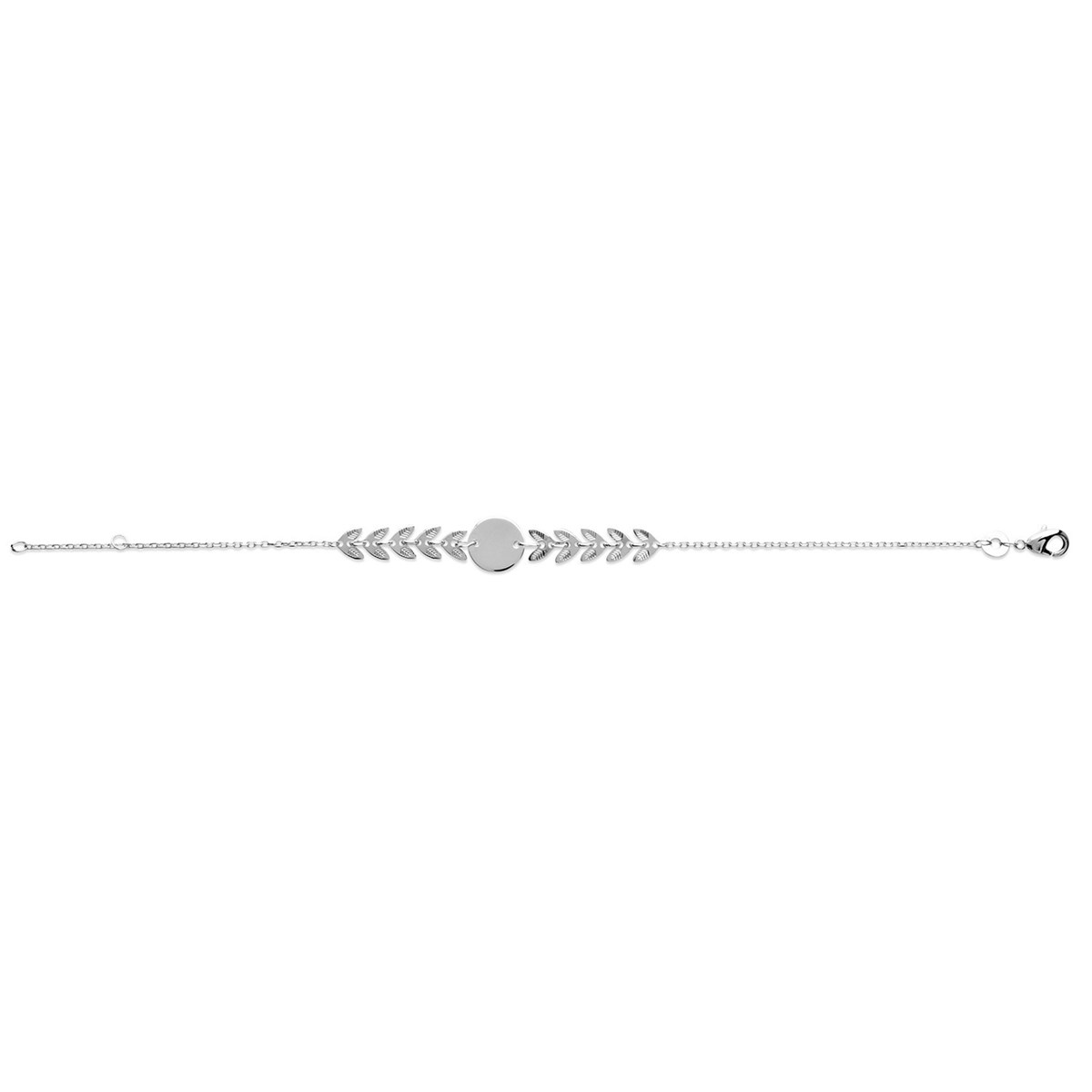Bracelet Brillaxis médaille et feuillage