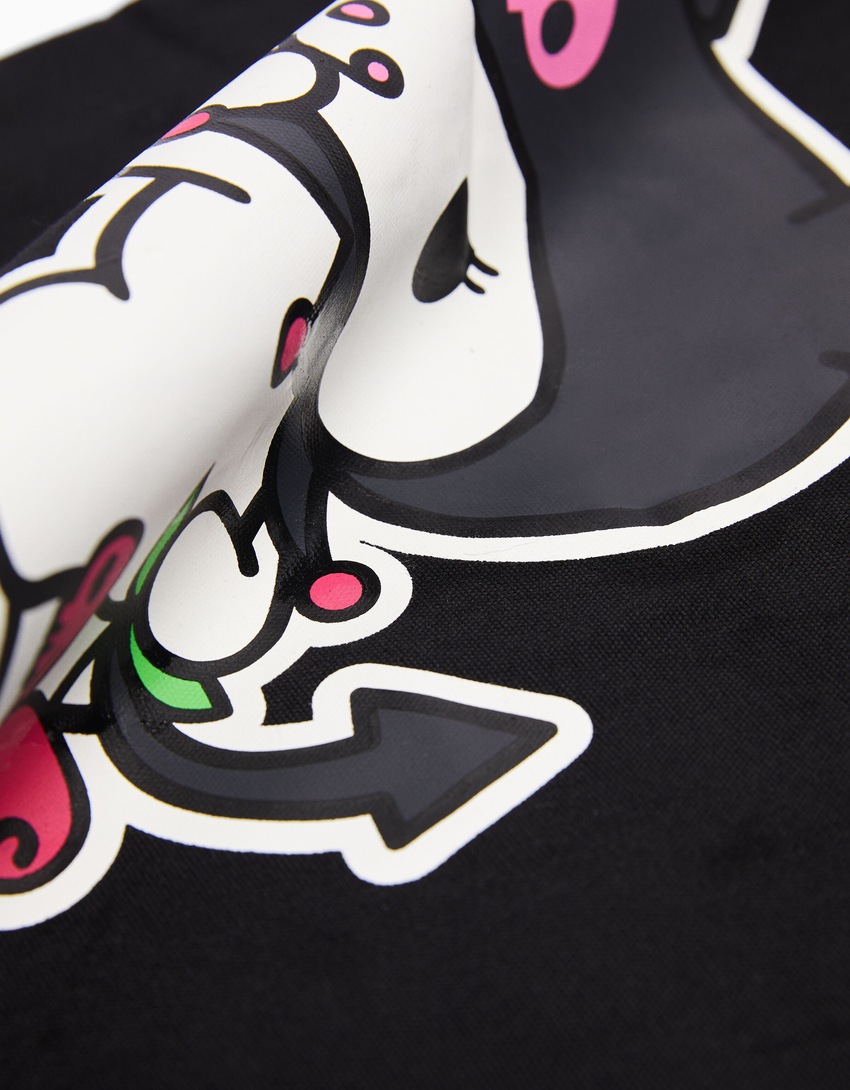 Bolsa de lona com estampa Kuromi
