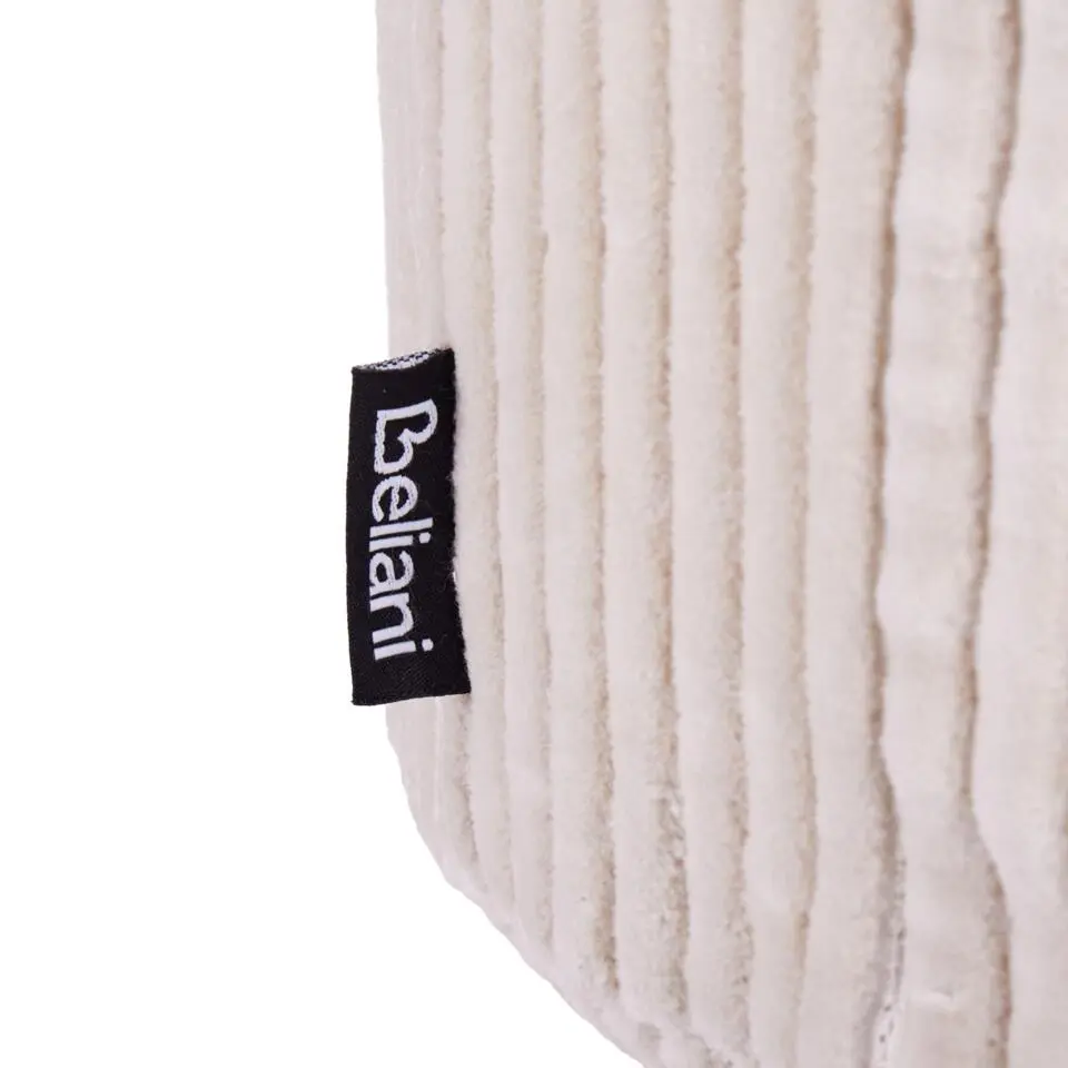 ZIKRIA - Poef - Lichtbeige - Fluweel