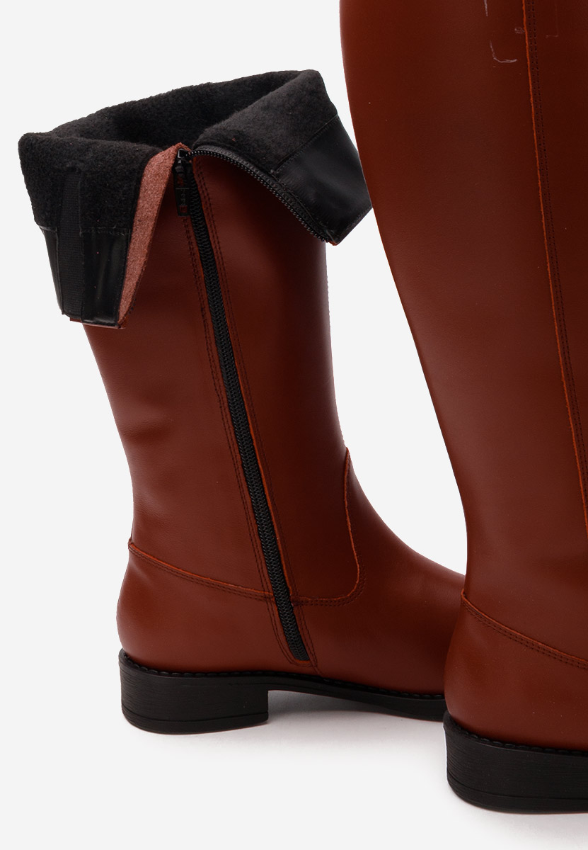 Bottes femme en cuir bordeaux Bordo Ipora