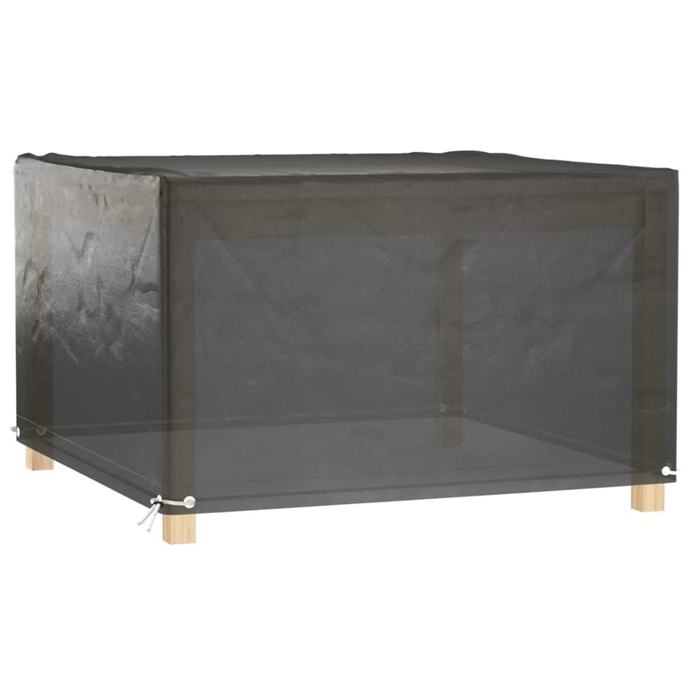 Housses de salon de jardin 2 pcs 8 œillets 132x132x80 cm carré