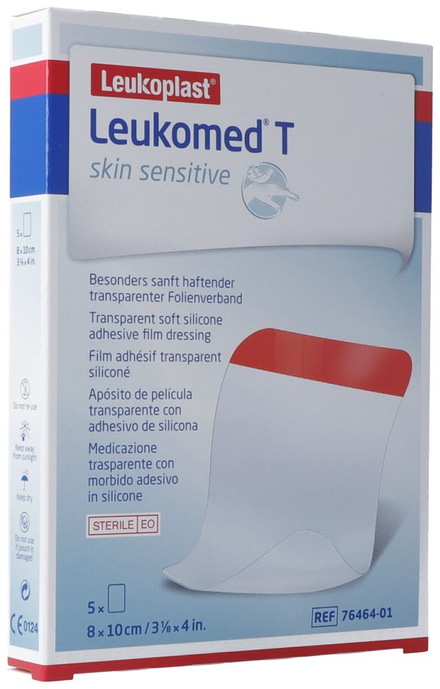 LEUKOMED T skin sensitive 8x10cm 5 Stk