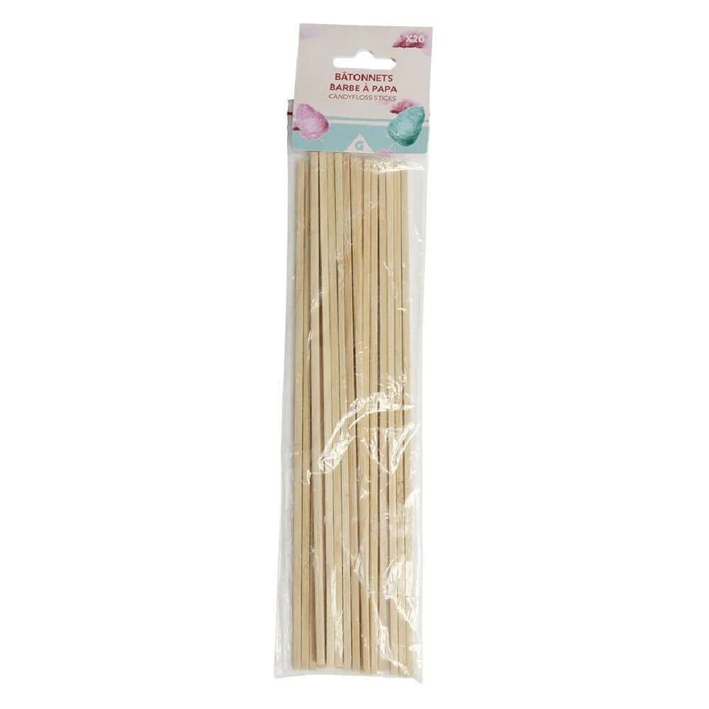 Bâtonnet pour barbe à papa x20