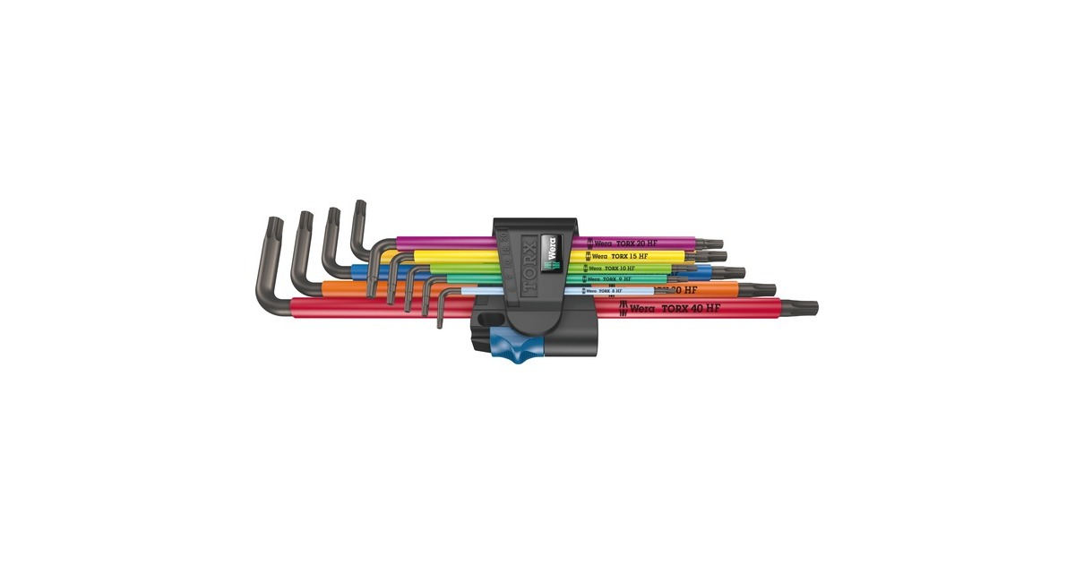 WeraInbussleutelset 967/9 TX XL Multicolour HF 1  (9-delig, TORX T8 tot T40)