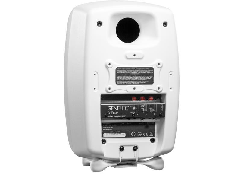 Genelec Regallautsprecher G Four – 90 Watt, Weiss Aktiver Lautsprecher für Home-Audio in professioneller Klangqualität