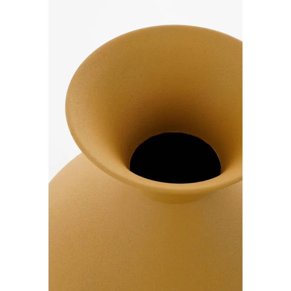 Mica Decorations Gyge Vaas - L30 x B24 x H37 cm - Metaal - Geel