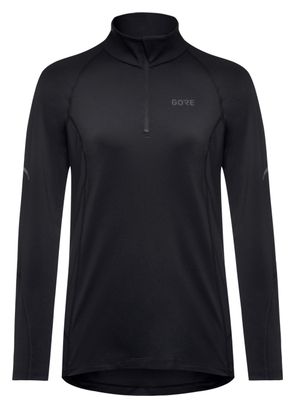 Maillot Manches Longues Running Femme Gore Wear 1/4 Zip Noir