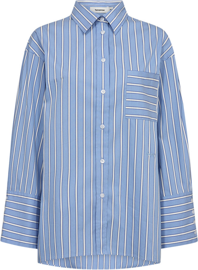 Tomorrow TRW-Jane Crisp Men's Shirt Malibu Stripe Clear sky blue
