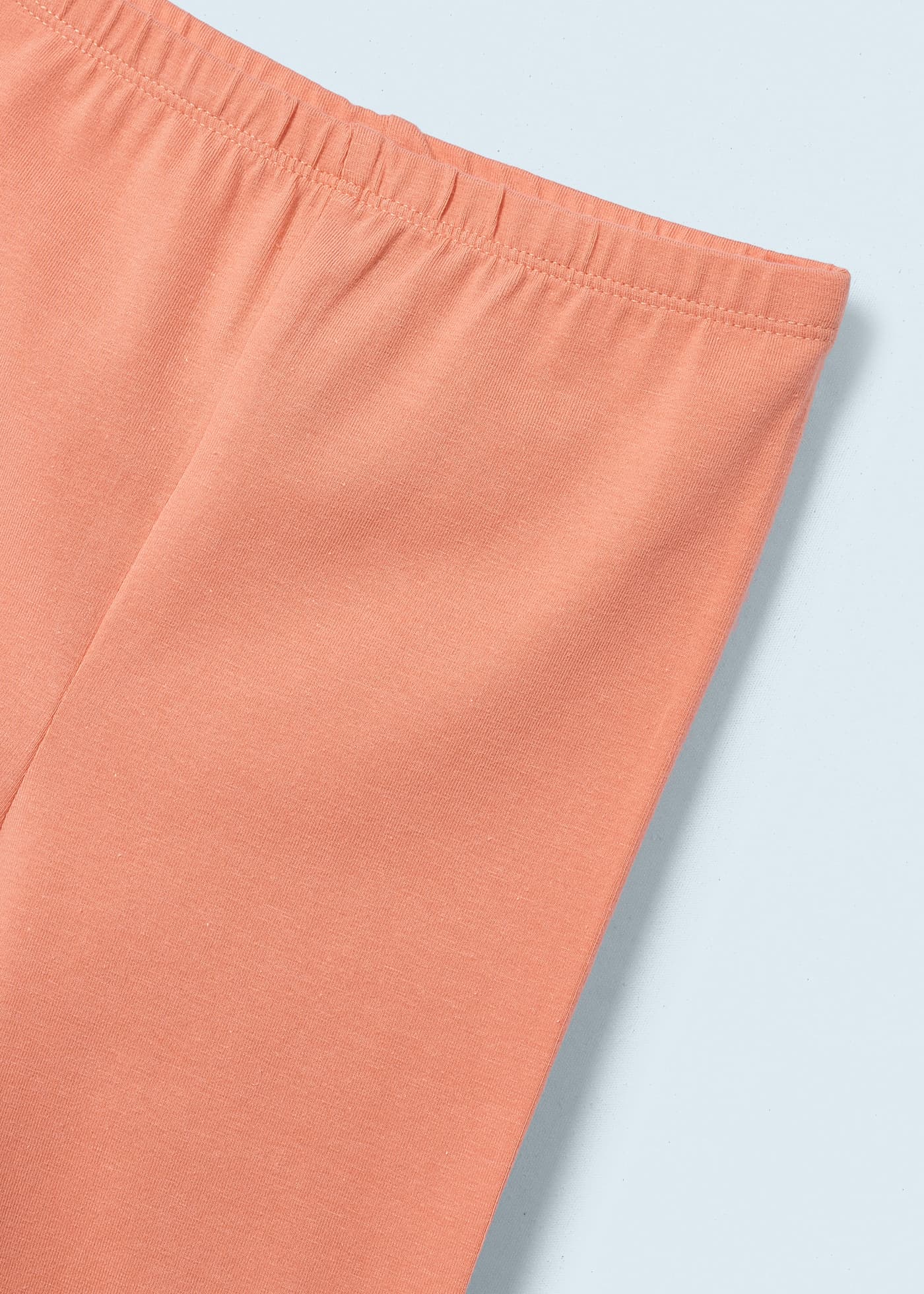 Conjunto de duas peças com calça legging capri de algodão para meninas