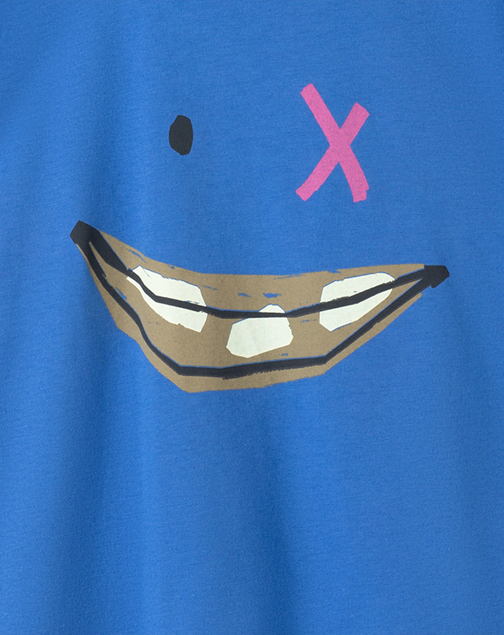 T-Shirt HAPPY FACE in blue aqua