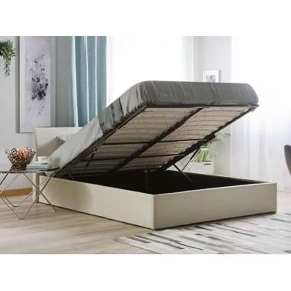 ORBEY - Tweepersoonsbed - Beige - 160 x 200 cm - Polyester