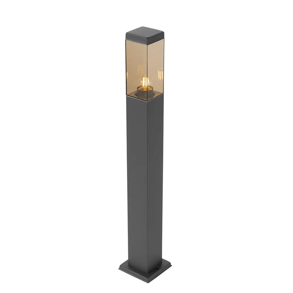 Qazqa staande buitenlampen malios bruin e27