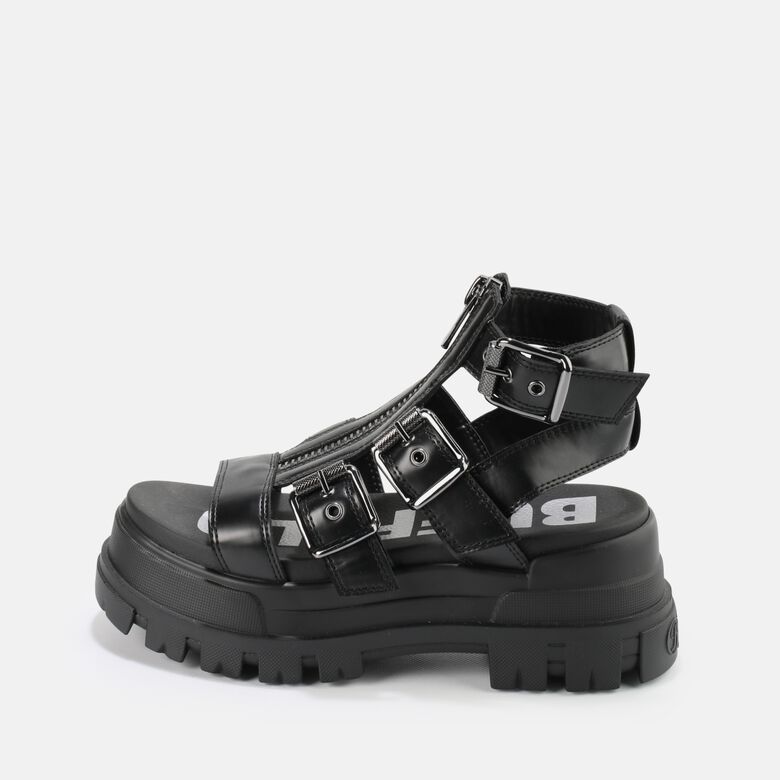 GLD ZIP sandales à plateforme véganes, noir